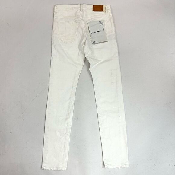 Purple Brand Jeans Style No. P001 Slim Fit Low Rise With Slim Leg Distressed Whi - Picture 2 of 11